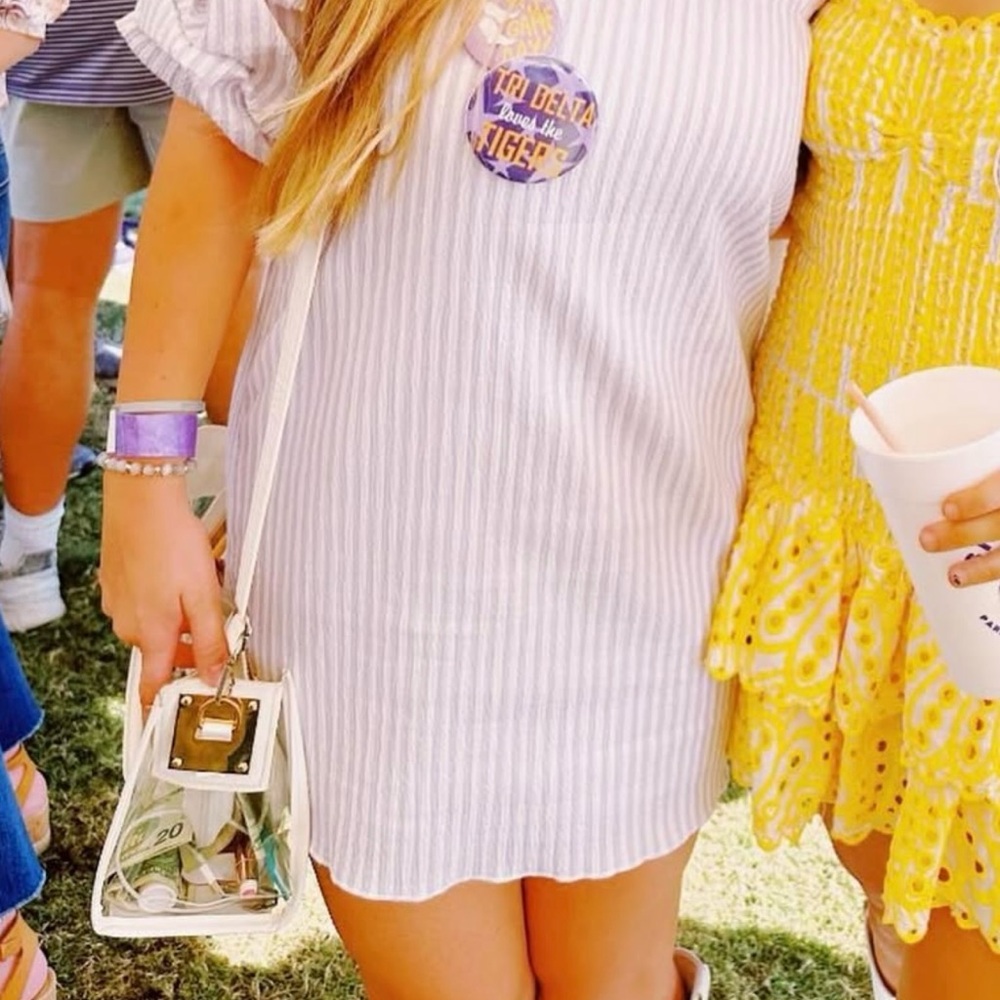 Rampage White Striped Mini Dress